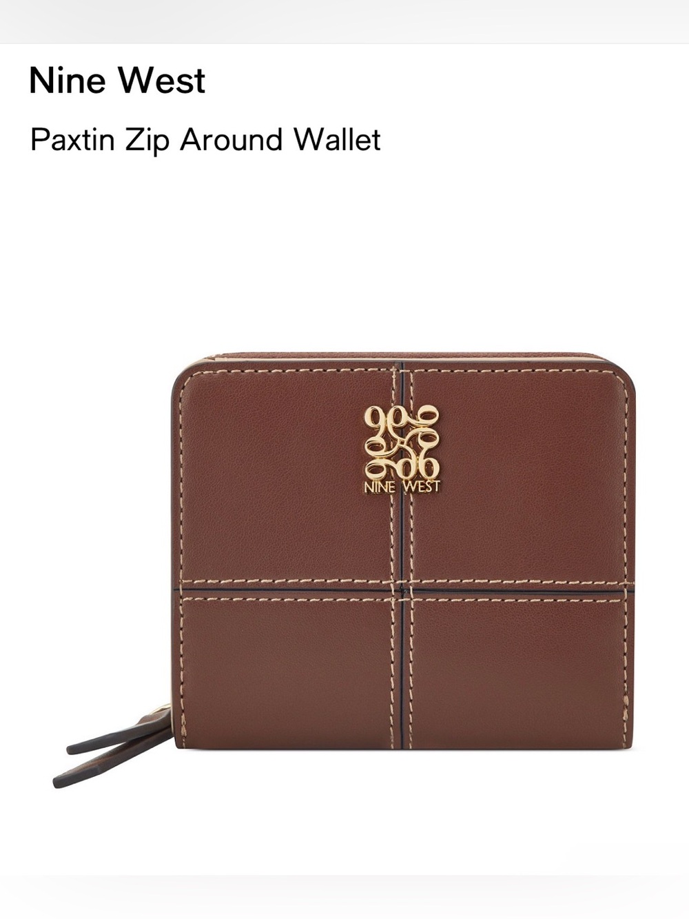 Nine West Paxtin Zip Around Wallet.